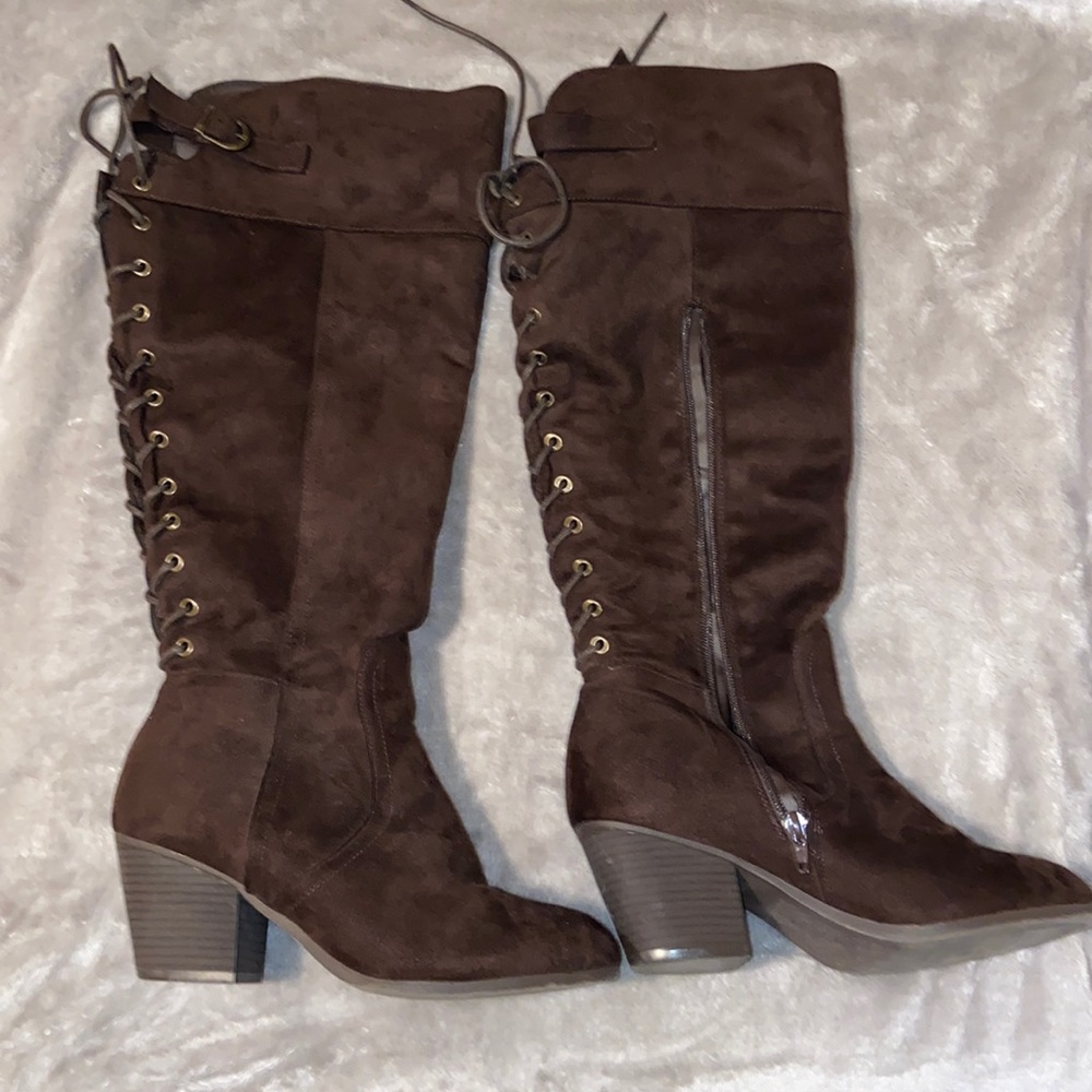 Charlotte Russe lace up boots